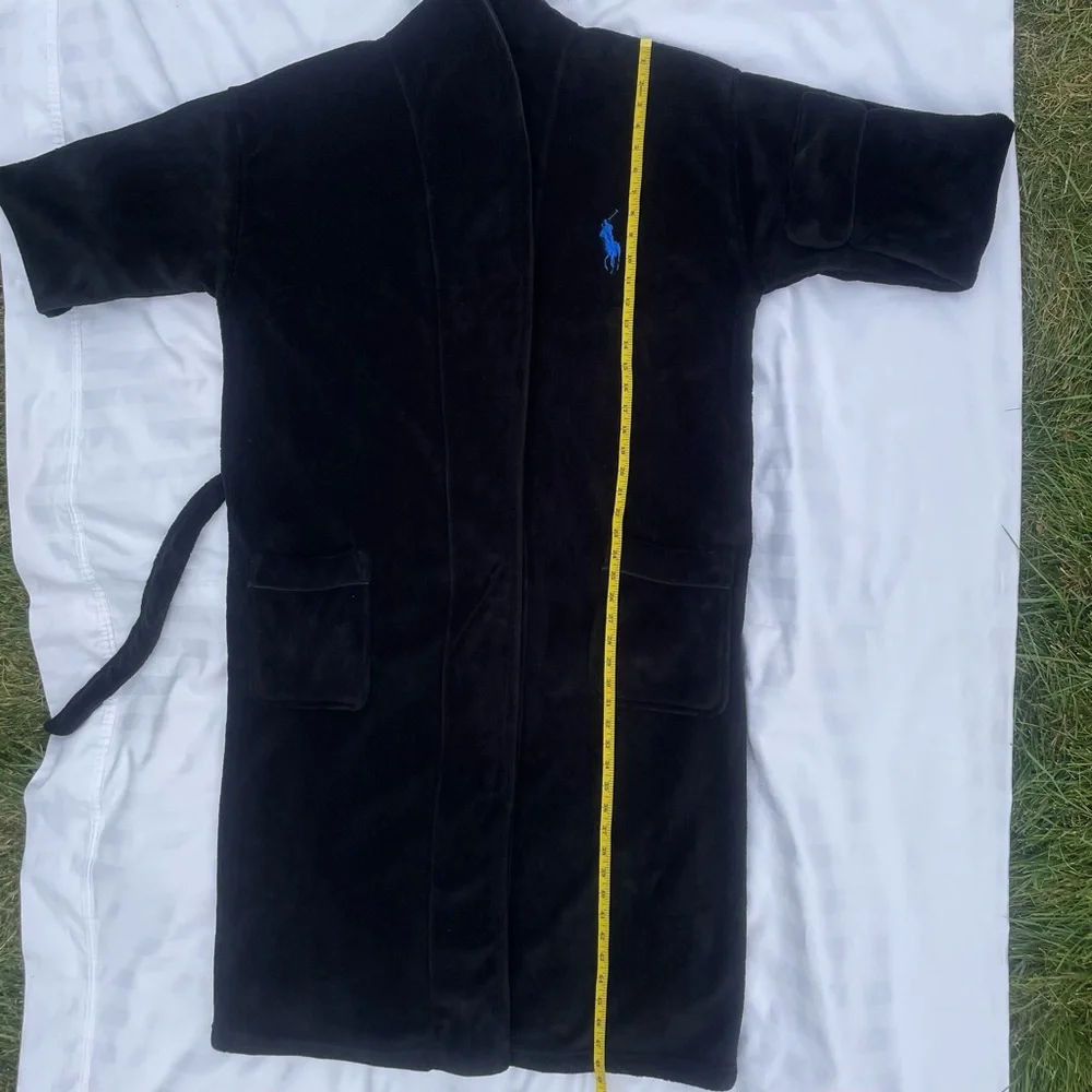 Polo Ralph Lauren Men’s Black Robe XL-Lightweight Travel-GYM GUYS FOR YOU ✈️🏋️